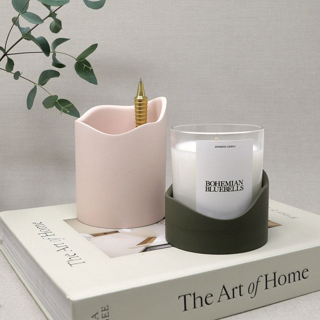 Jesmonite Holder - Candle Holder / Pen or Brush Holder