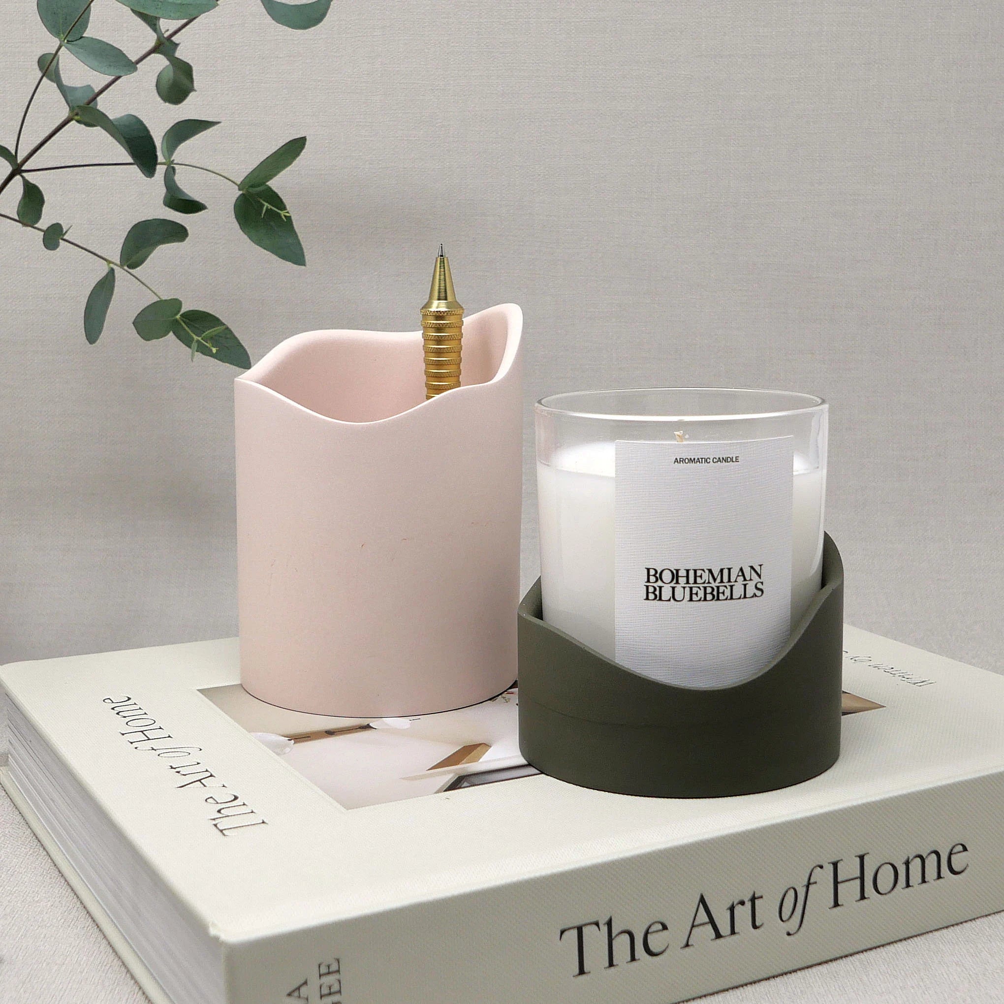 Jesmonite Holder - Candle Holder / Pen or Brush Holder