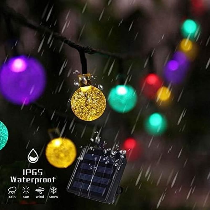 Solar String Lights Outdoor,2-Pick(Total 100 LED 62FT) Solar Powered String Lights,Ip65 Waterproof Outdoor String Lights for 8 Models,Led Solar Globe Outdoor String Lights(Multicolor)