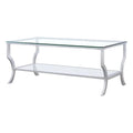 Coaster Contemporary Glass Top Rectangular Coffee Table in Clear