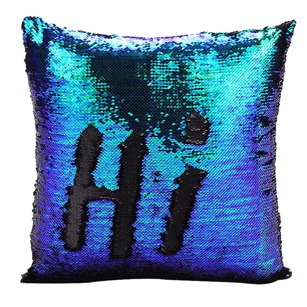 Mermaid Pillows Two Tone Sequins Throw Pillow Cushion Case DIY Case Double Sides Decorative Pillows FBE3