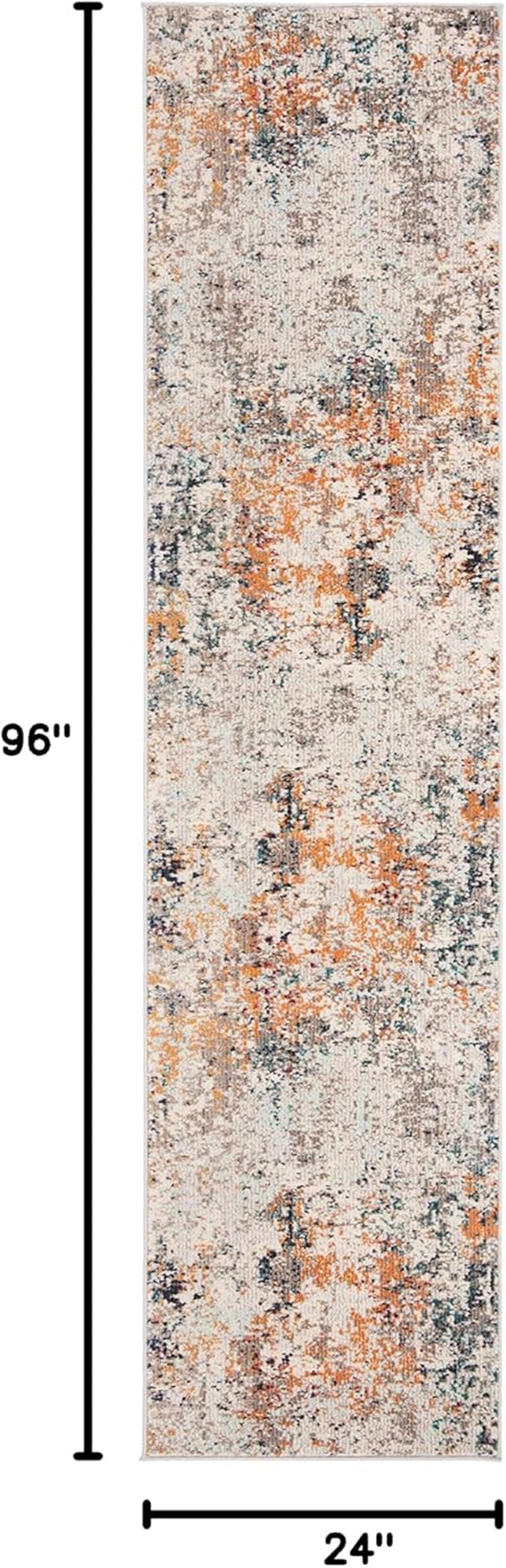 Madison Collection Runner Rug - 2' X 8', Grey & Beige, Modern Abstract Design, Non-Shedding & Easy Care, Ideal for High Traffic Areas in Living Room, Bedroom (MAD453A)