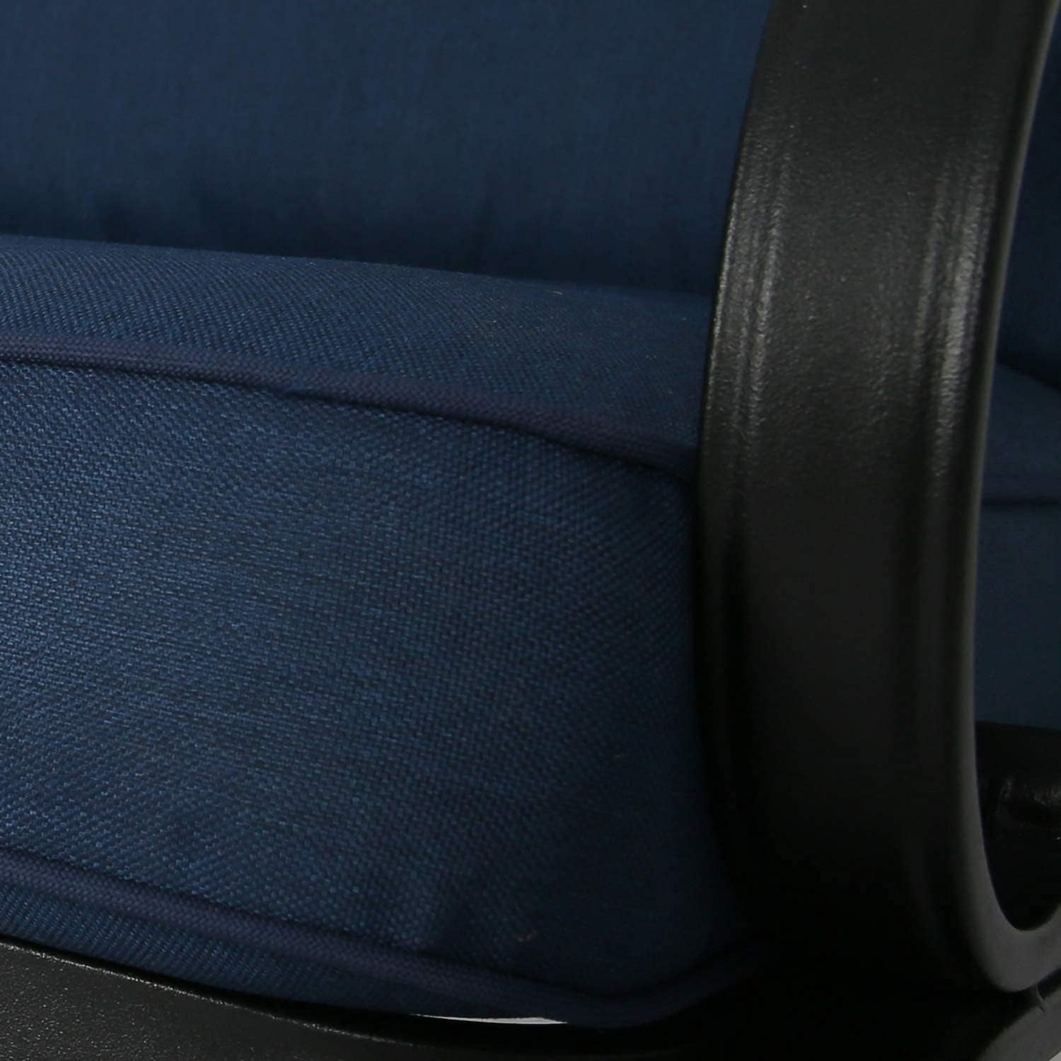 Outdoor Patio Glider Bench Loveseat - Cushioned 2 Person Rocking Seating Swing Chair for Patio, Navy