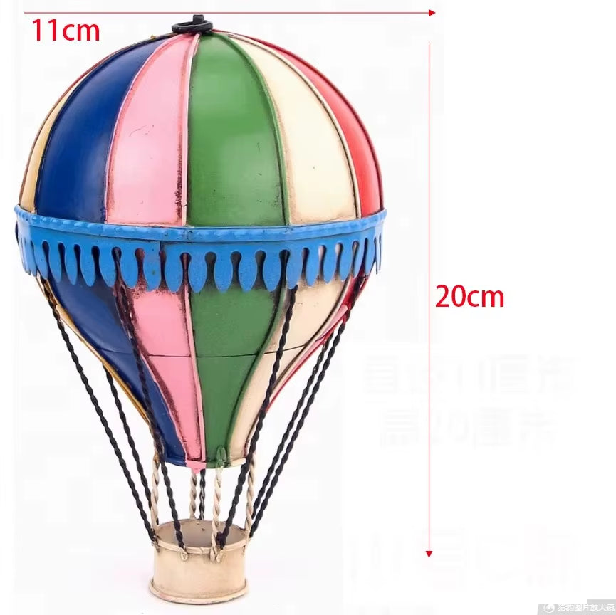 19Th Century European Retro Wrought Iron Hot Air Balloon Model Hotel Store Hanging Ornaments Crafts Home Furnishings Decoration