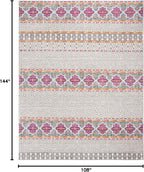 Madison Collection 9' X 12' Greyivory MAD797F Boho Chic Non-Shedding Living Room Bedroom Dining Home Office Area Rug
