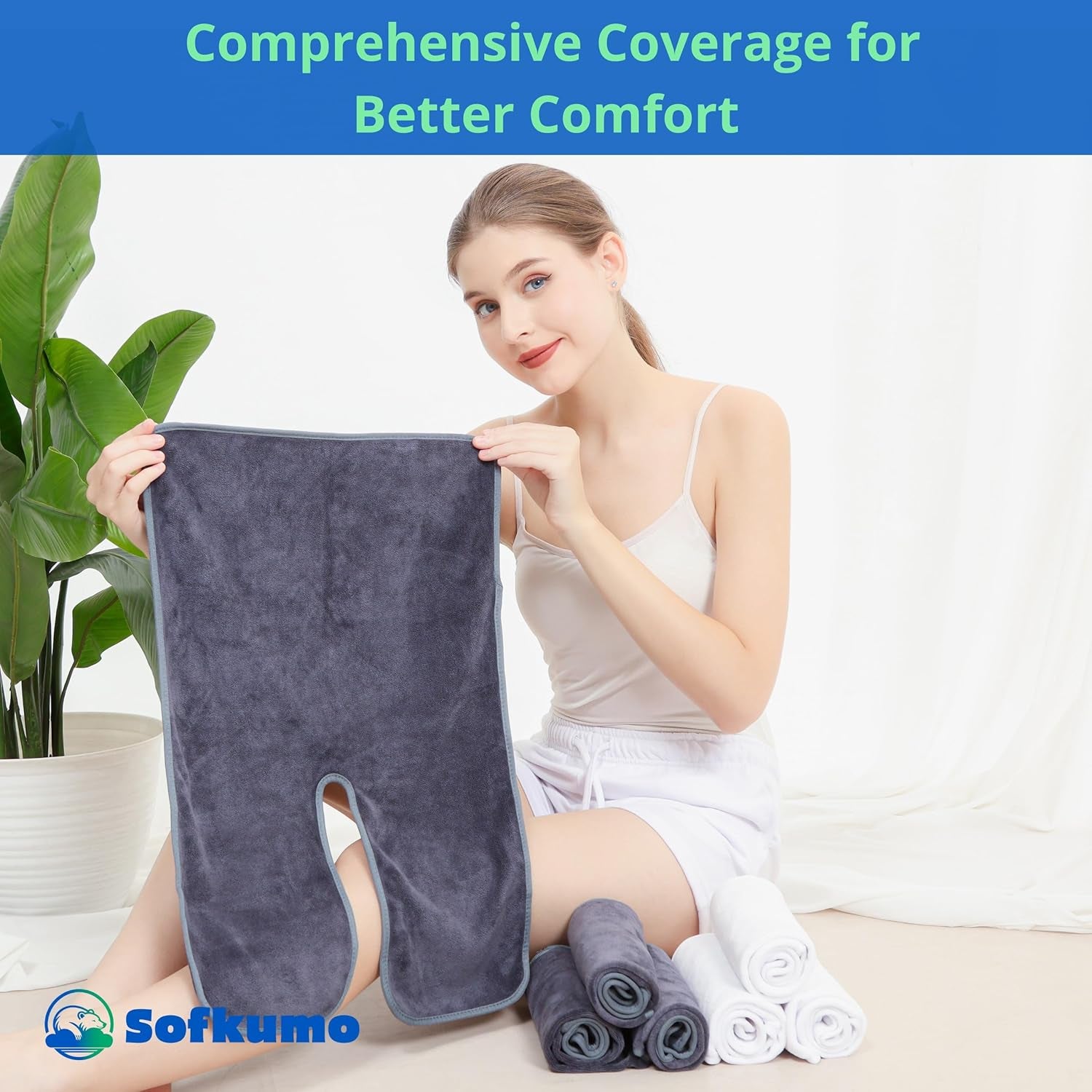 Microfiber Facial Towels - Set of 5 Spa Face Towels for Women, Professional Esthetician Supplies and Esthetician Essentials, Extra Soft, Large U Shaped Massage Spa Towels