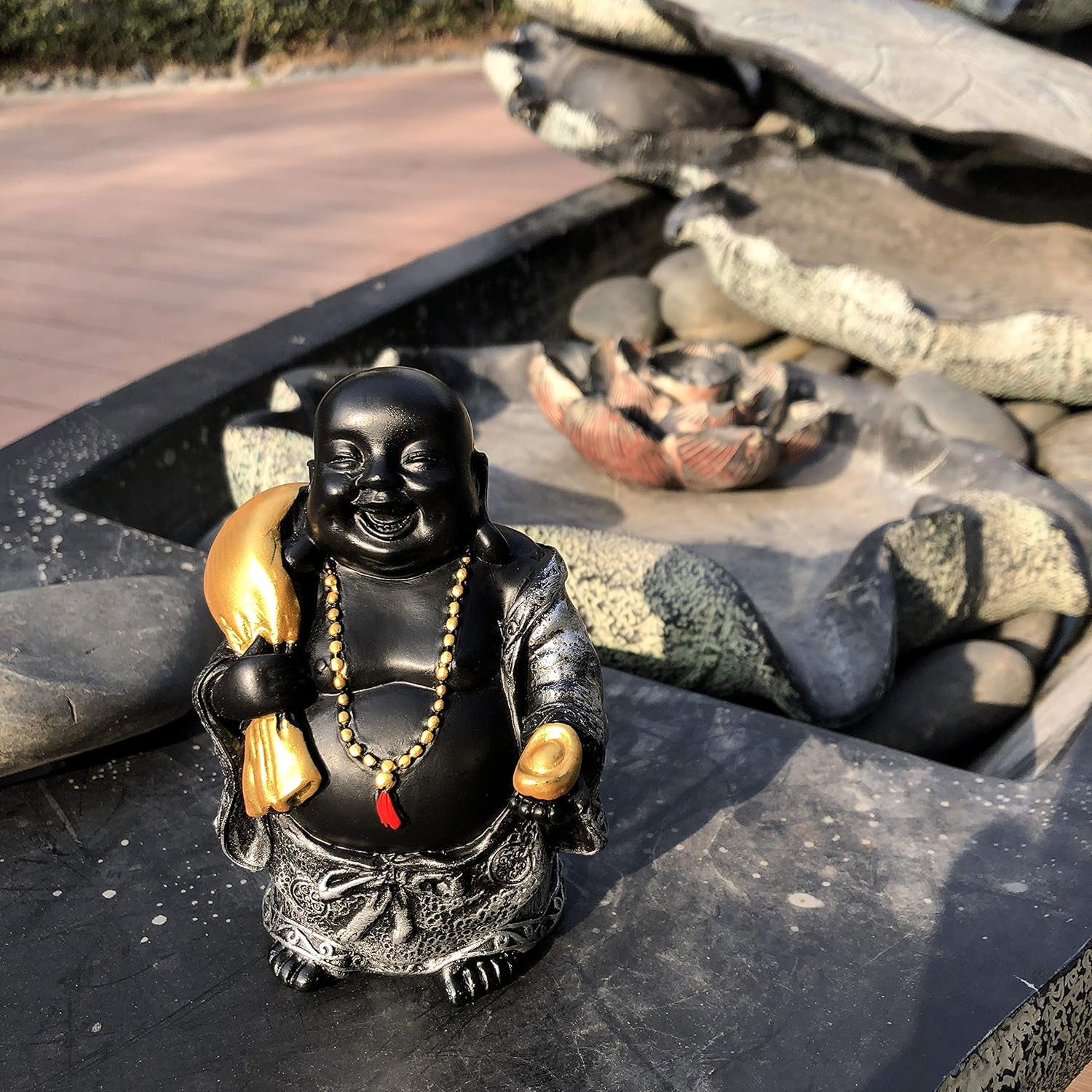 Buddha Statue Buddha Decor Laughing Buddha Statue for Home Decor Buddhist Decor Gold Buddha Statues for Home Decor