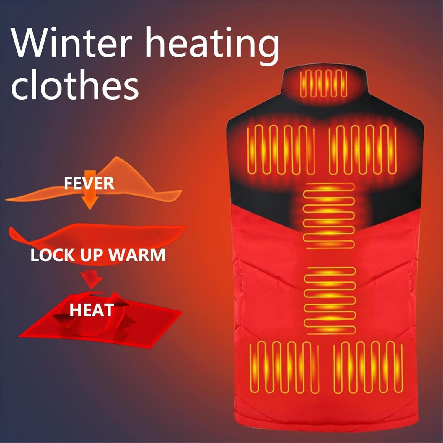 Unisex Heated Vest Jackets for Winter Work USB Charging Lightweight Motorcycle Fishing Heating Clothing