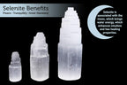Selenite Crystal Tower for Reiki, Healing, and Energy Charging | Made in Morocco | Selenite Iceberg Charging Towers Crystal Skyscraper (2 Inch)