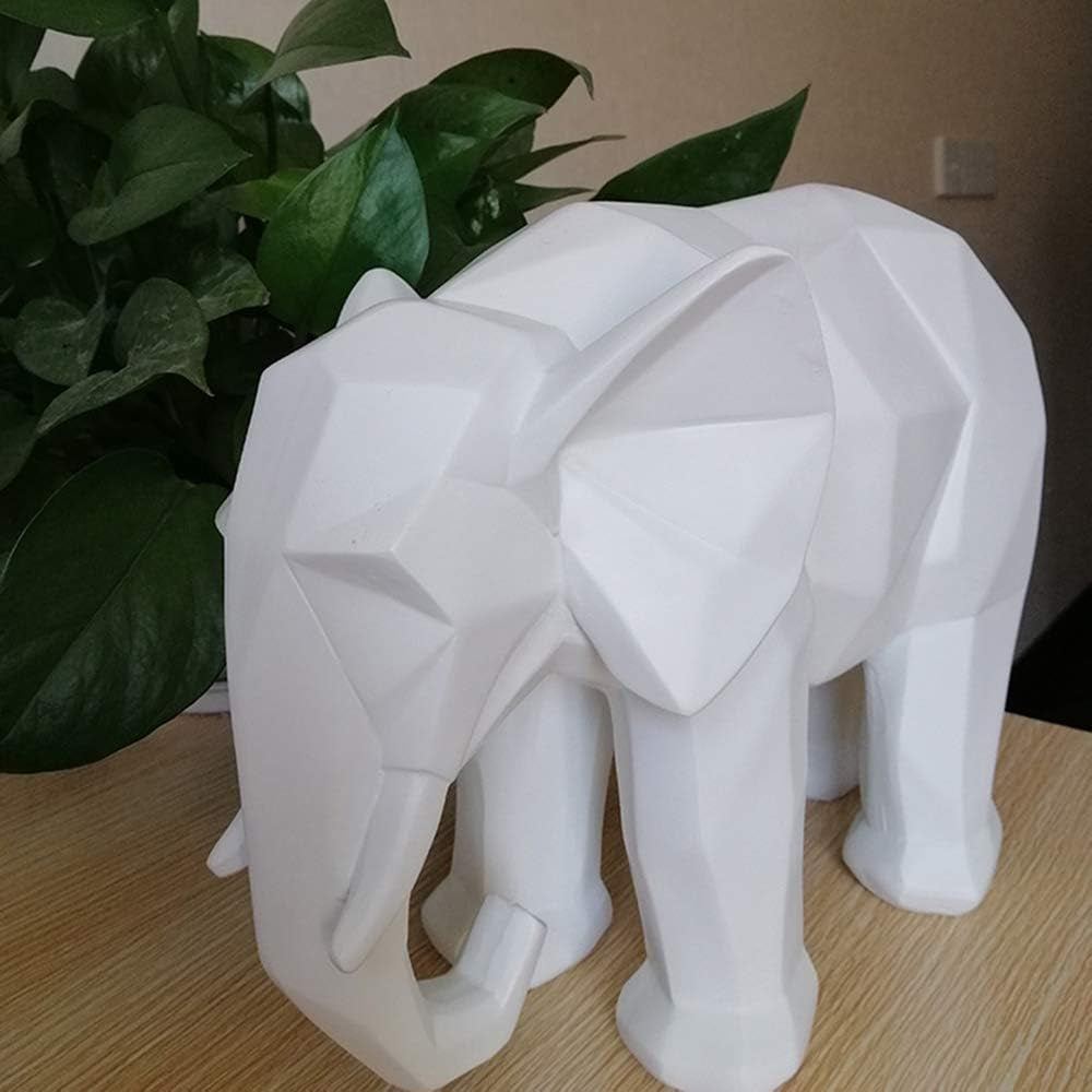 Nordic Modern Polyresin Elephant Figurine Home Decor, Originality Home Decoration Furnishing Animal Ornament Resin, Resin Statues Home Decor Ornament Figures
