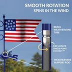 Americana Flag Garden Weathervane - with Garden Pole