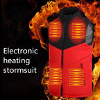 Unisex Heated Vest Jackets for Winter Work USB Charging Lightweight Motorcycle Fishing Heating Clothing