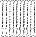 10 Pack 9.5 Inch Black Hanging Chains, Garden Plant Hangers for Hanging Bird Feeders, Billboards, Chalkboards, Basket, Planters, Lanterns, Wind Chimes and Decorative Ornaments Etc.