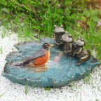 Bird Baths for Outdoors Antique Outdoor Garden Bird Bath Resin Birdbath Bowl