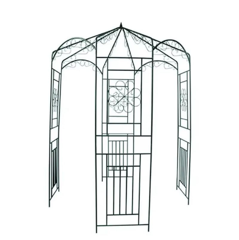 Garden Iron Garden Arch, 98.4 High X 63 Inch Wide, Garden Arbor for Various Climbing Plant, Outdoor Garden Lawn Backyard