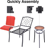 3 Pieces Outdoor Furniture,Patio Table and Chairs, Dinning Table and Chais, Patio Conversation Set, Porch Patio Set, Furniture Patio All-Weather Outdoor Patio Furniture