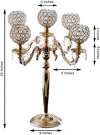 25" Tall Candelabra Chandelier Crystal Votive Candle Holder Wedding Centerpiece
