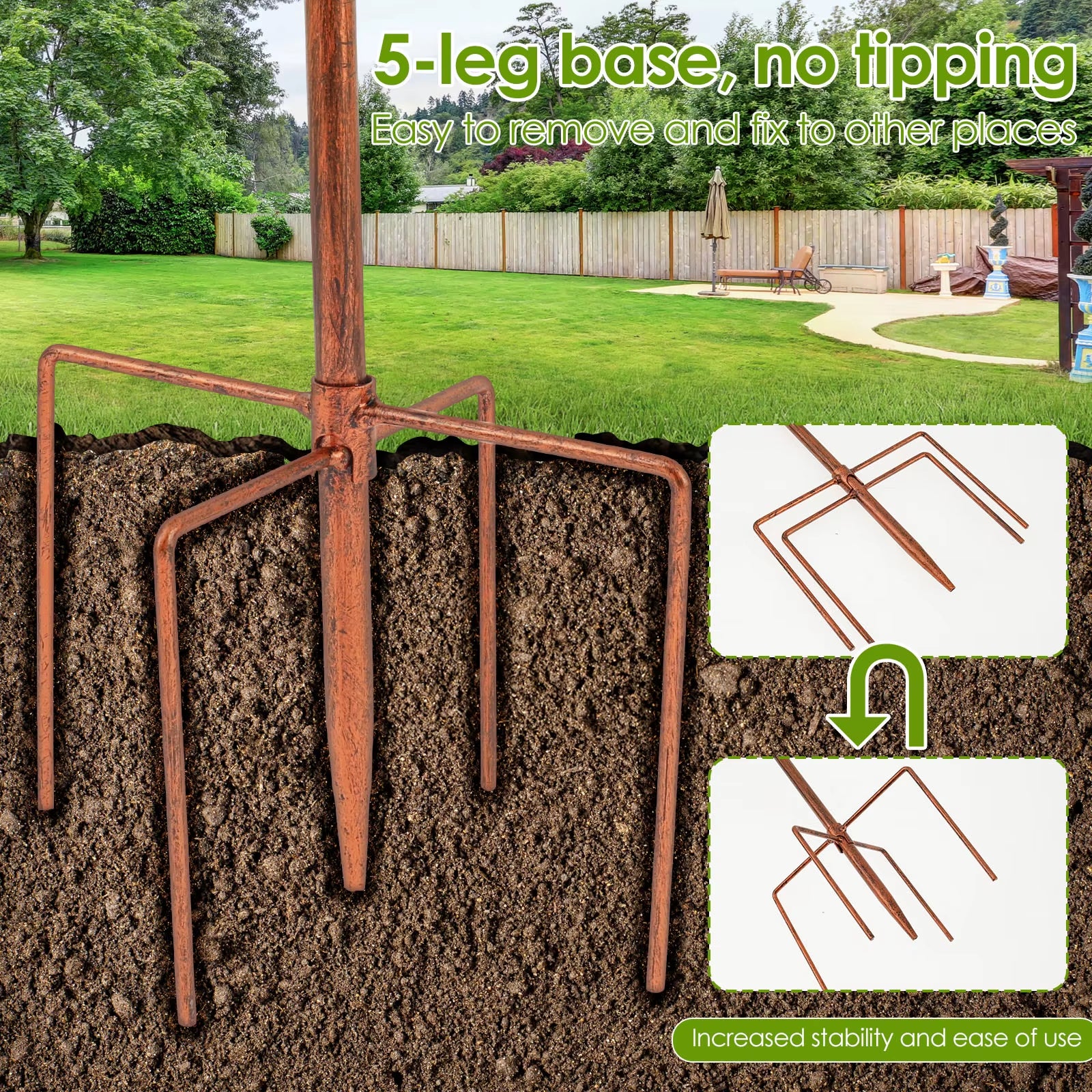 Garden Birdbath 32 Inches Sturdy Iron Outdoor Bird Bath for outside Vintage Standing Birdbath Bowl for Outdoor Garden Patio Yard