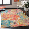 Madison Collection Area Rug - 6' X 9', Ivory & Multi, Boho Abstract Distressed Design, Non-Shedding & Easy Care, Ideal for High Traffic Areas in Living Room, Bedroom (MAD429C)