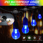 Ipstank 48FT Outdoor Patio Lights Color Changing, RGB LED String Lights with ...