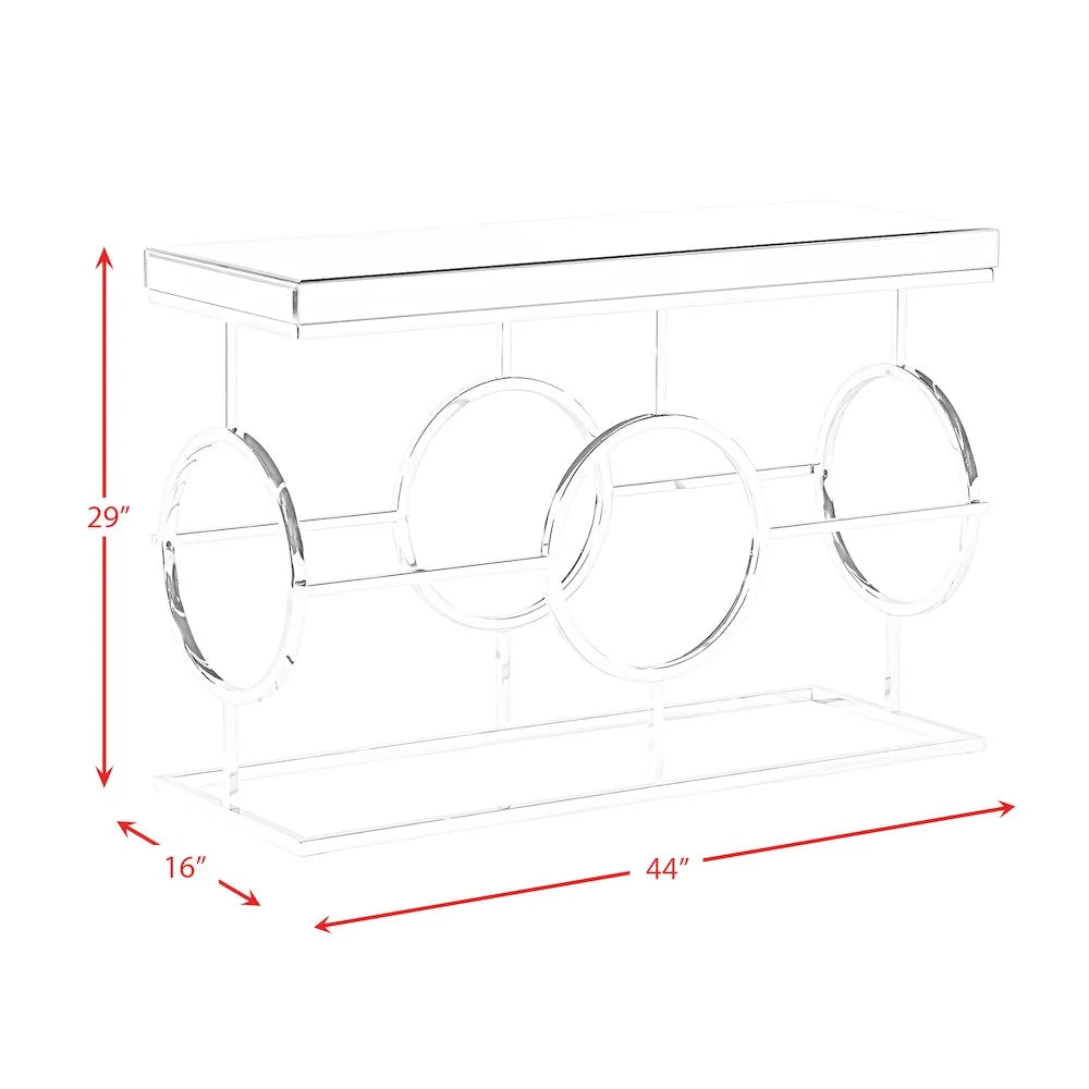 Katie Rectangle Mirrored Sofa Table