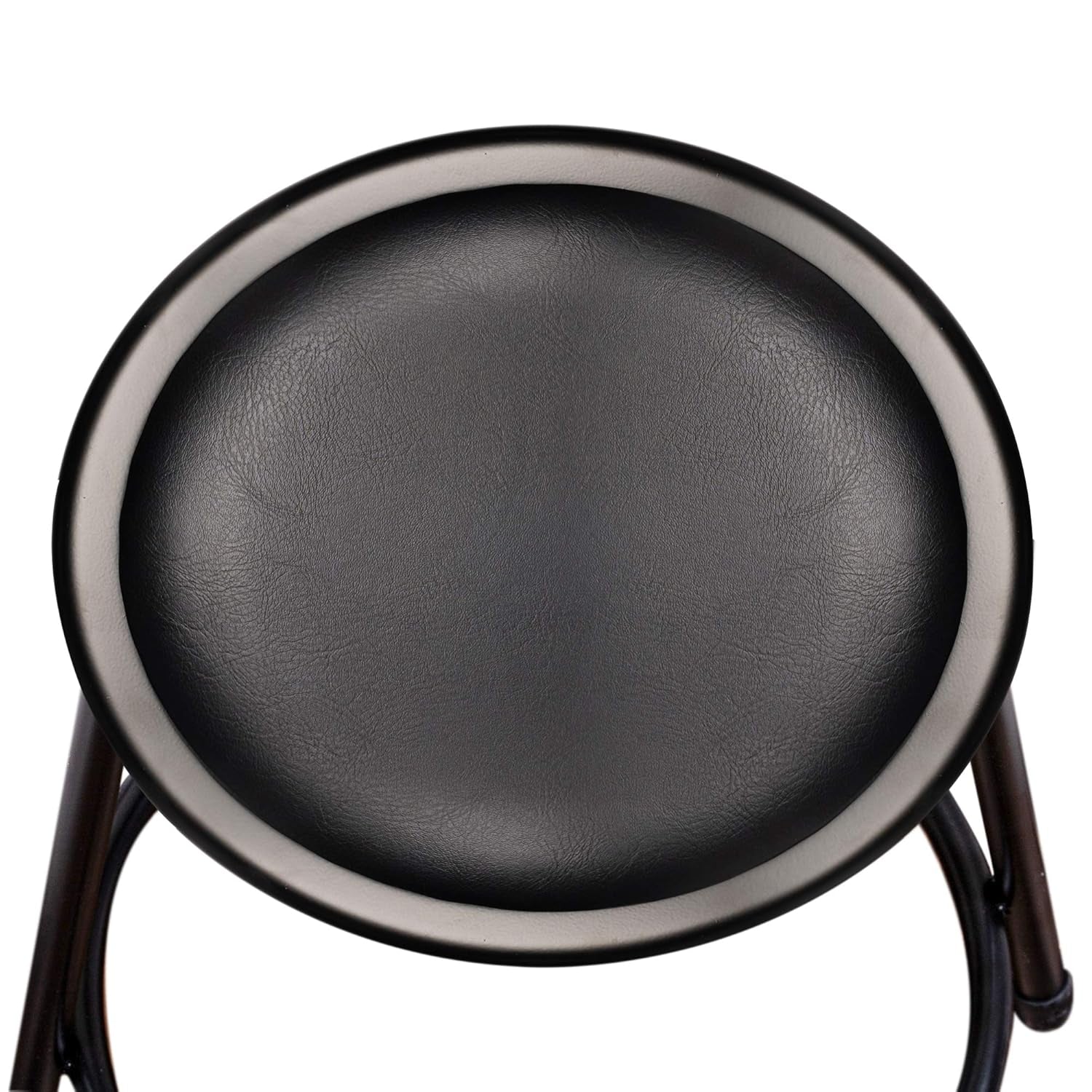 (2 Pack) Black Vinyl Padded Stool