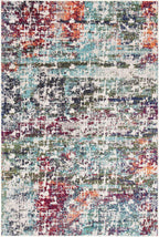 Madison Collection Accent Rug - 4' X 6', Blue & Green, Modern Abstract Design, Non-Shedding & Easy Care, Ideal for High Traffic Areas in Entryway, Living Room, Bedroom (MAD469A)