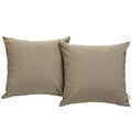 Convene 2 Piece Outdoor Patio Pillow Set in Mocha