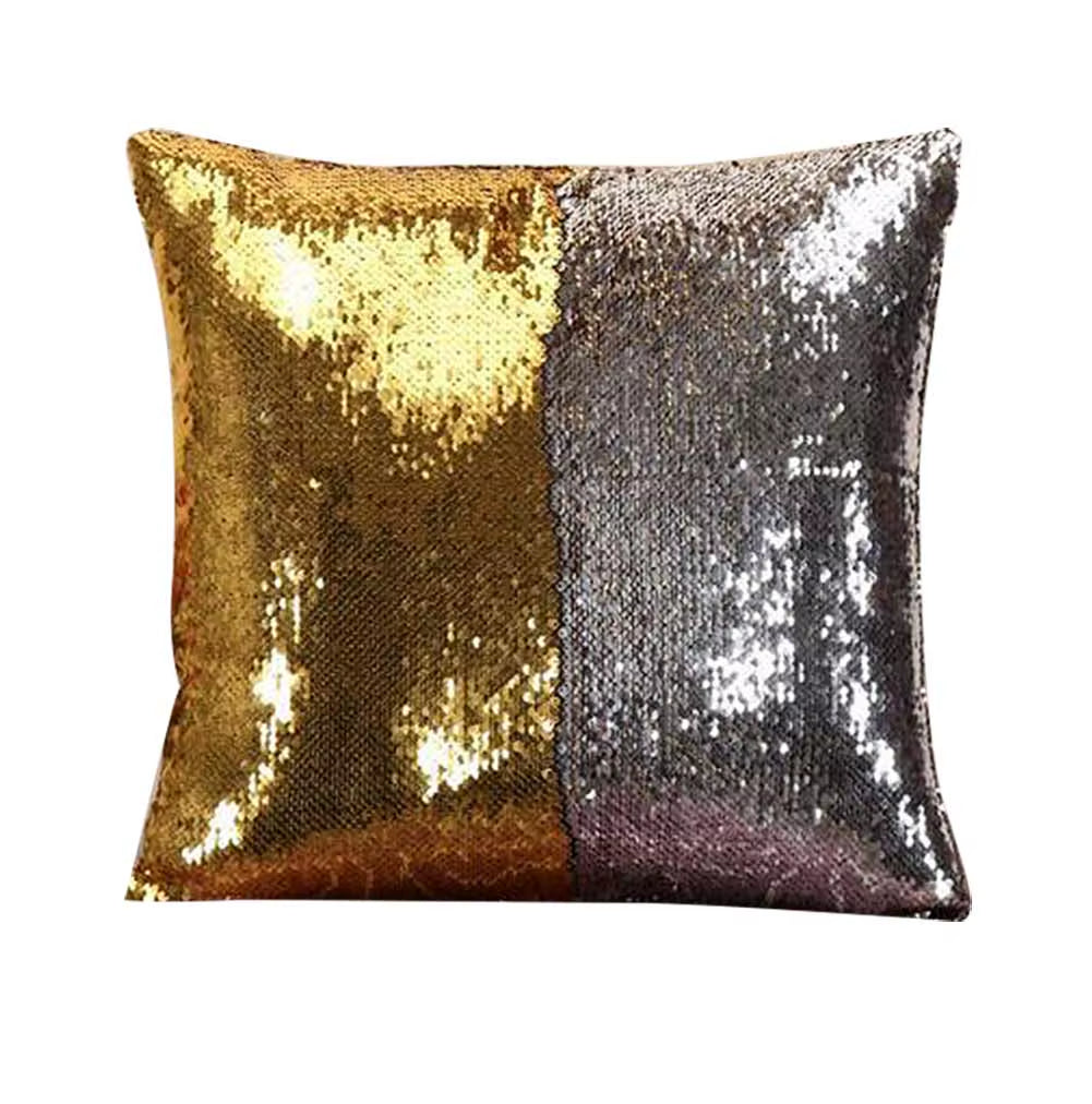 Mermaid Pillows Two Tone Sequins Throw Pillow Cushion Case DIY Case Double Sides Decorative Pillows FBE3