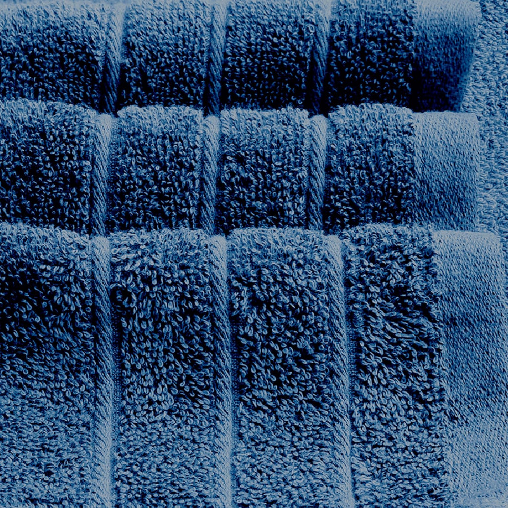 Pack of 8 Towels Set, 2 Extra Large Bath, 2 Hand, 4 Washcloths, 100% Cotton, Lighter Weight, Quicker to Dry, Super Absorbent, Perfect for Bathroom, Blue