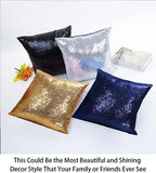 Sequin Pillow Case 24X24-Inch Hot Pink Sequins Decorative Throw Pillows Covers Sequins Pillow Cover Fuchsia Pillows Cushion Cover Sofa Accent Pillow Case Toss Pillows Cover