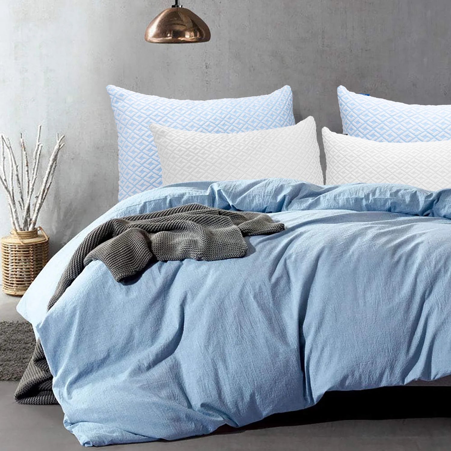 Shredded Memory Foam Pillows Cooling Pillows for Bed Sleeping Standard Size Set of 2 Pack