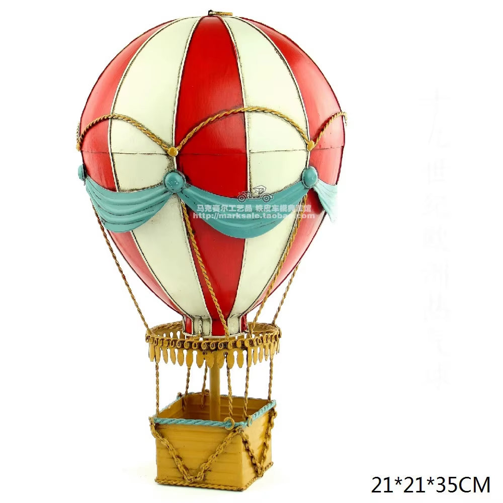 19Th Century European Retro Wrought Iron Hot Air Balloon Model Hotel Store Hanging Ornaments Crafts Home Furnishings Decoration