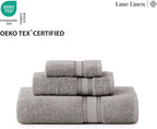 100% Cotton 18 Piece Bath Towel Set - Zero Twist, Quick Dry, Super Soft & Highly Absorbent - 6 Bath, 6 Washcloths, 6 Hand Towels for Bathroom - Hotel Quality Bathroom Towel Set - Grey