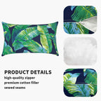 Pack of 2 Waterproof Outdoor Lumbar Pillow with Inserts, Rectangle Decorative...