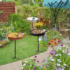 28In Freestanding Birdbaths Bowl Outdoor, Free Standing Garden Bird Bath Bird