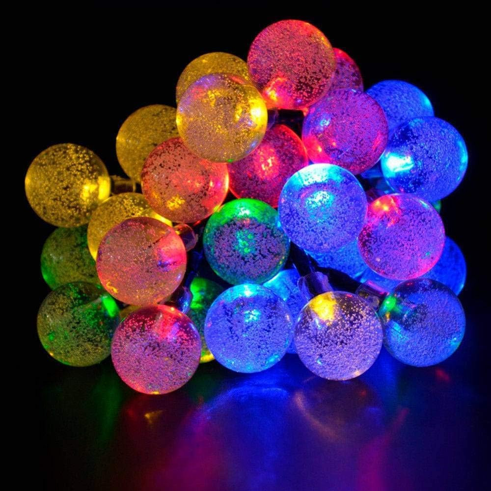 Solar String Lights Outdoor,2-Pick(Total 100 LED 62FT) Solar Powered String Lights,Ip65 Waterproof Outdoor String Lights for 8 Models,Led Solar Globe Outdoor String Lights(Multicolor)