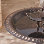 Fairmont Shiny Copper Aluminum and Iron Outdoor Patio Bird Bath