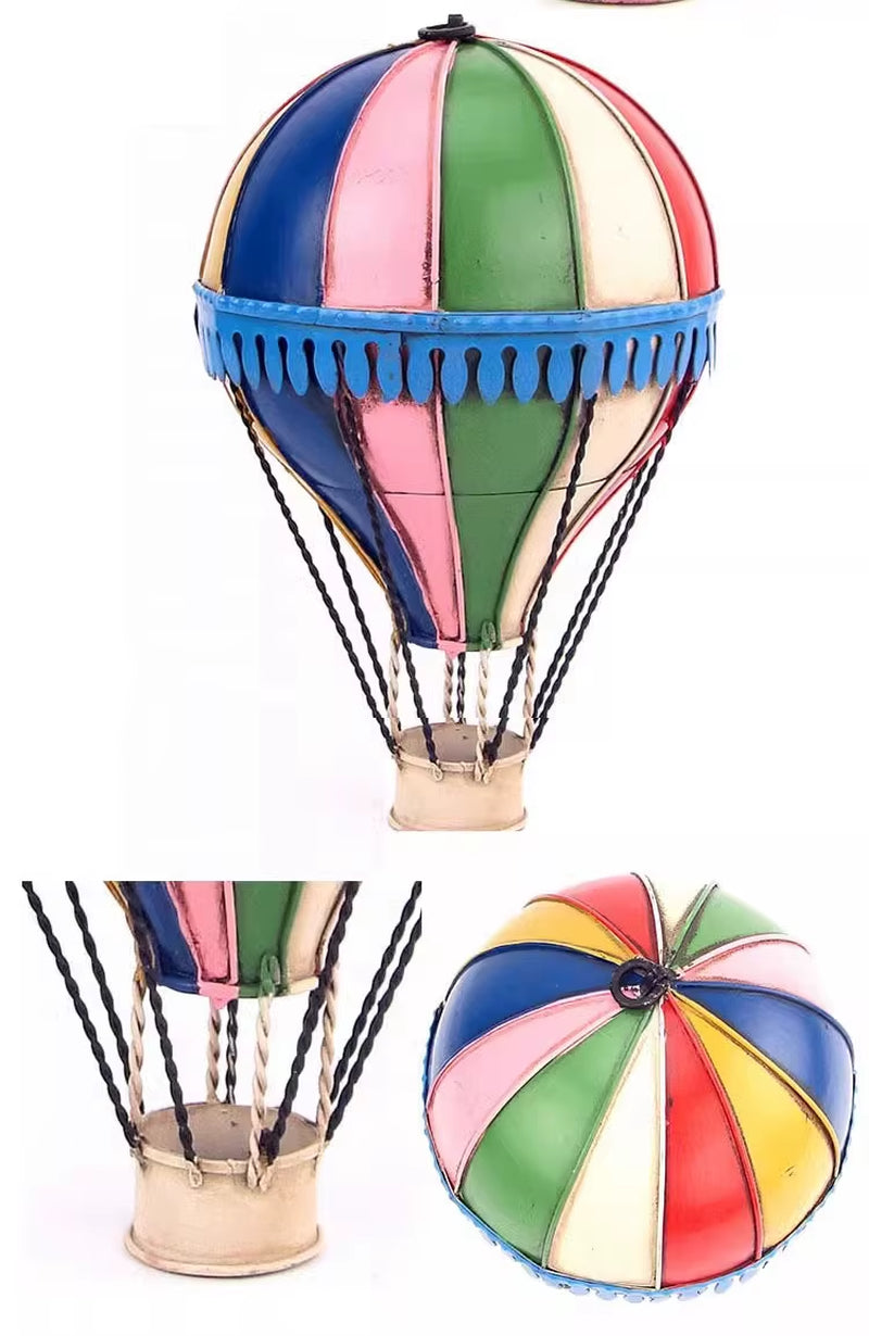 19Th Century European Retro Wrought Iron Hot Air Balloon Model Hotel Store Hanging Ornaments Crafts Home Furnishings Decoration