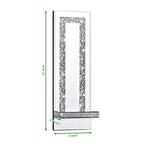 Crystal Crush Diamond Mirrored Candle Sconces, Silver Wall Candle Holder Set ...