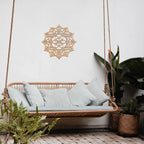 11.5" Sacred Geometry Wall Art, Wooden Mandala Wall Decor, Meditation Chakra Wood Wall Sculpture Art Symbol Spiritual Decor Yoga Gifts Crystal Grid Board (Mandala)