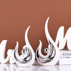 XMGZQ White Modern Decor, White and Silver Living Room Decor,Home Decor Accen...