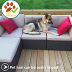 Patio Cushion Covers 24X24X4 Waterproof Outdoor Cushion Cover Replacement 4Packs Outdoor Seat Cushion Slipcover for Rattan Chair Sofa, Grey