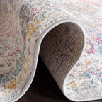 Madison Collection Runner Rug - 2'3" X 14', Grey & Gold, Boho Chic Distressed Design, Non-Shedding & Easy Care, Ideal for High Traffic Areas in Living Room, Bedroom (MAD611F)