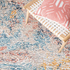 Madison Collection Area Rug - 5'3" X 7'6", Grey & Orange, Modern Abstract Design, Non-Shedding & Easy Care, Ideal for High Traffic Areas in Living Room, Bedroom (MAD494F)