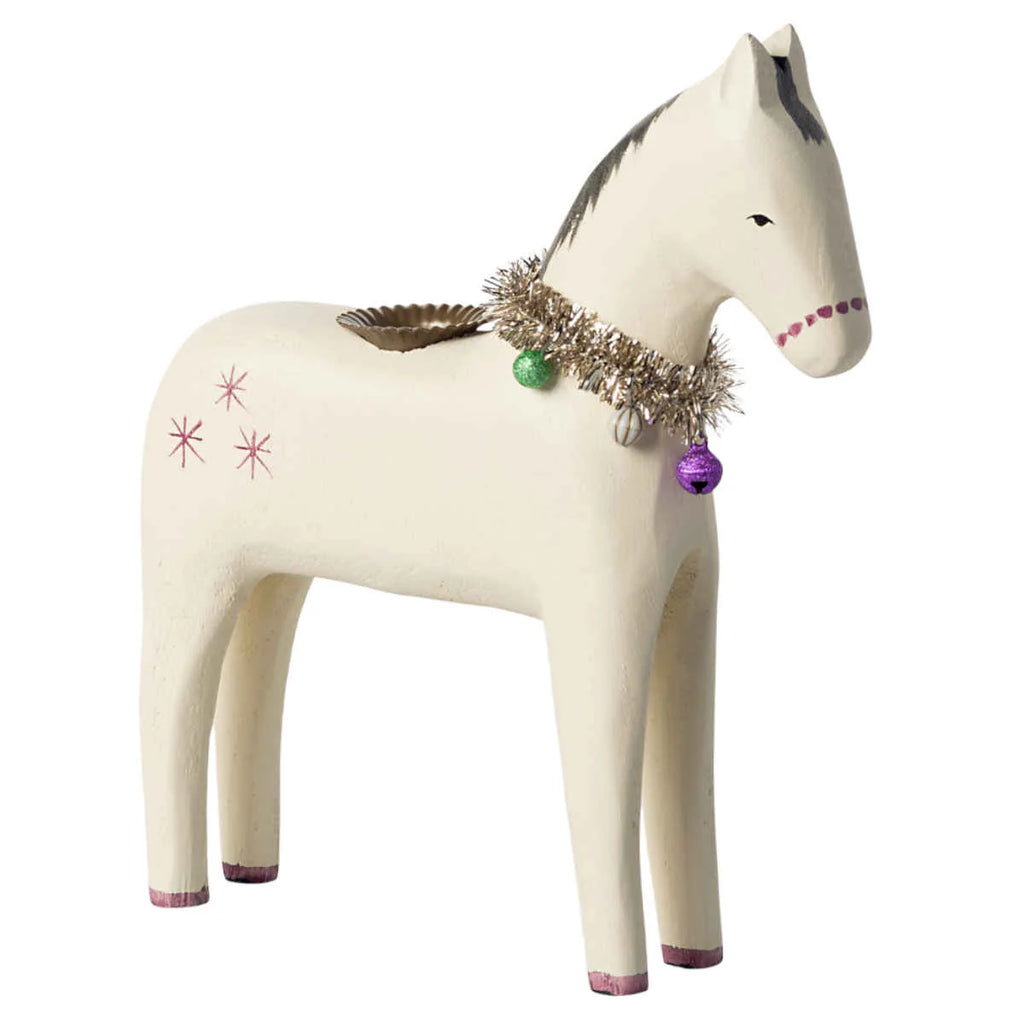 Wooden Horse Candle Holder