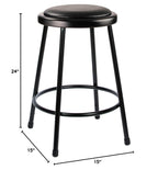 (2 Pack) Black Vinyl Padded Stool