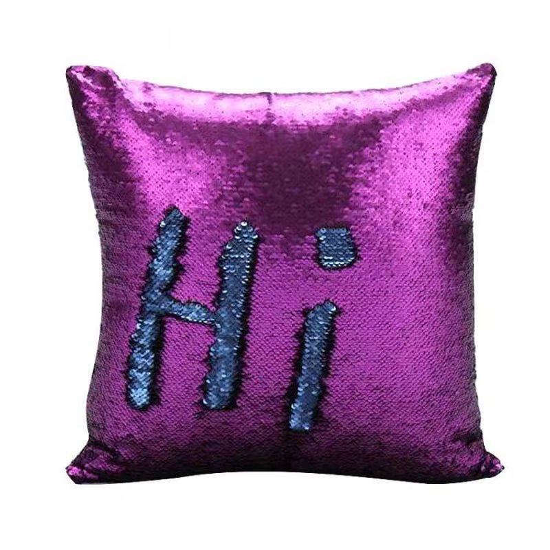 Mermaid Pillows Two Tone Sequins Throw Pillow Cushion Case DIY Case Double Sides Decorative Pillows FBE3