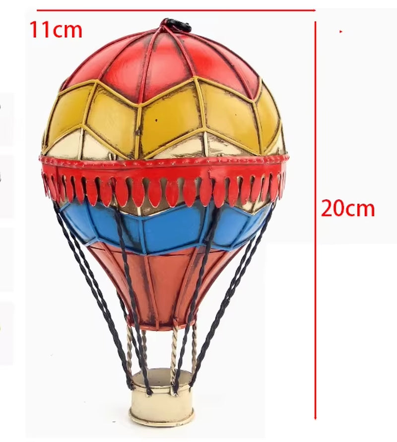 19Th Century European Retro Wrought Iron Hot Air Balloon Model Hotel Store Hanging Ornaments Crafts Home Furnishings Decoration