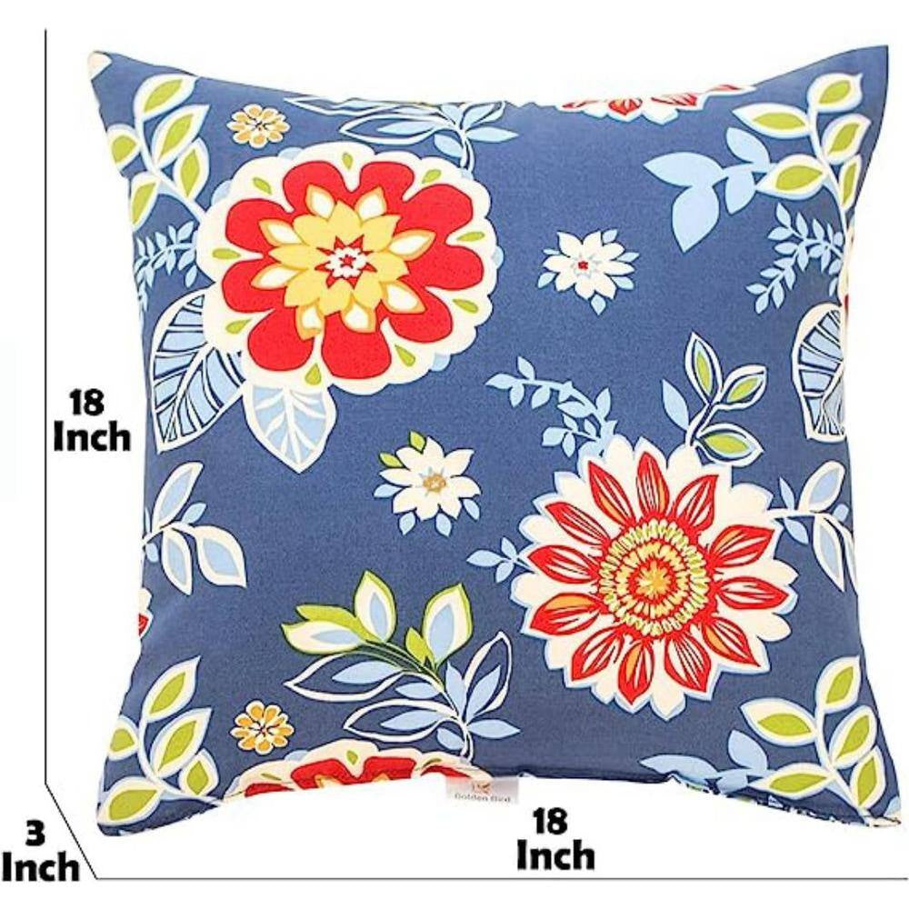 18 In. X 18 In. Outdoor Waterproof Decorative Pillows with Inserts for Patio Furniture, Throw Pillow (Pack of 2)